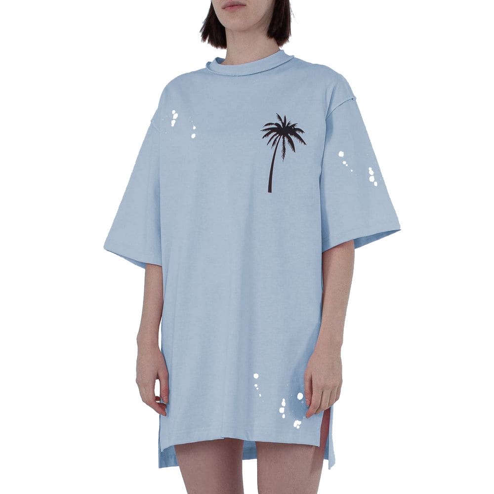 Robe t-shirt élégante en coton Comme Des Fuckdown en bleu clair