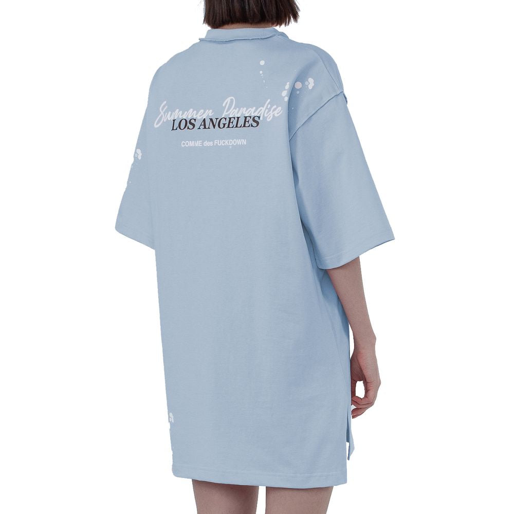 Robe t-shirt élégante en coton Comme Des Fuckdown en bleu clair