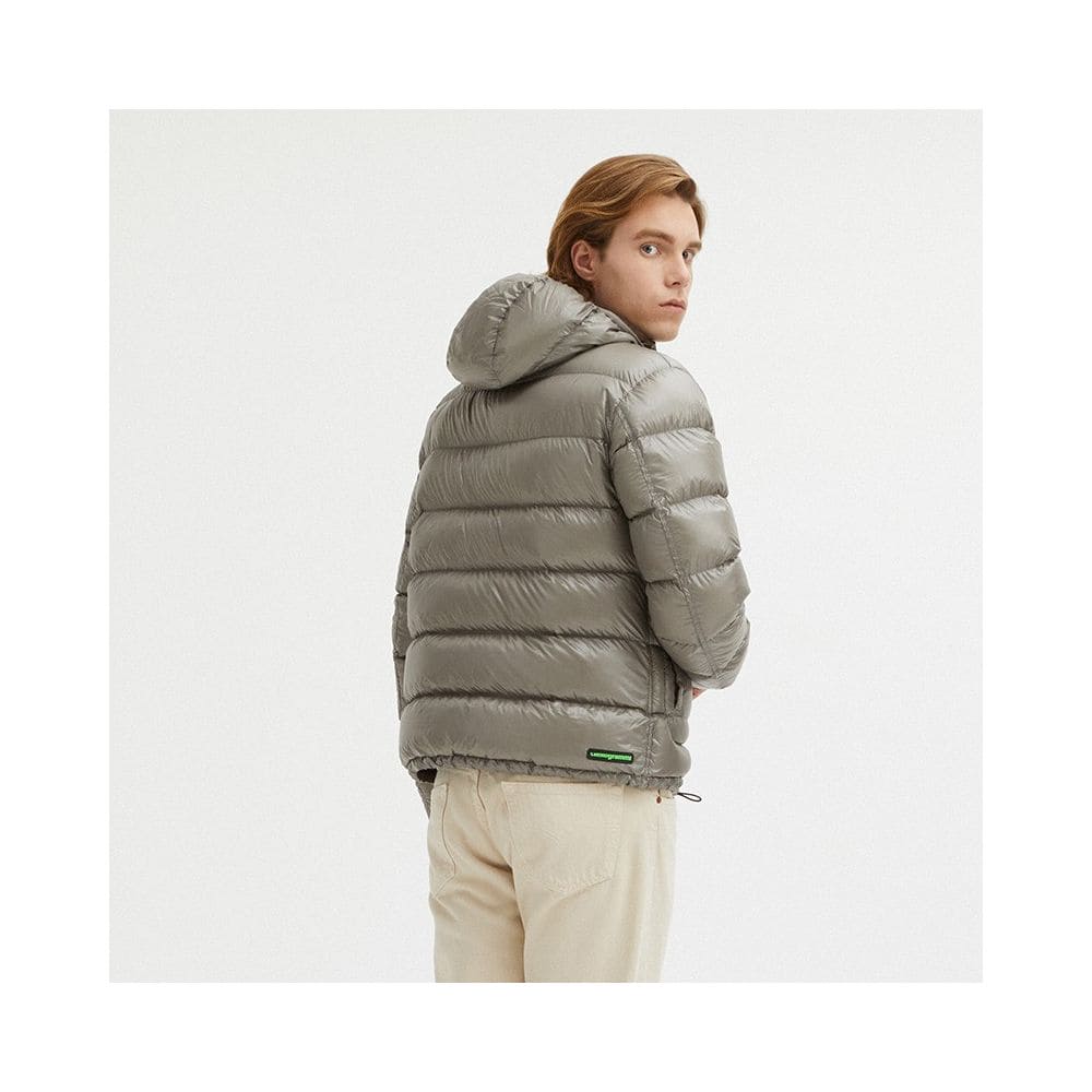 Chaqueta con capucha reversible Centogrammi en gris tórtola y marrón