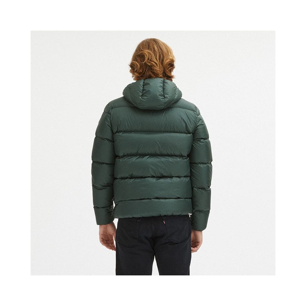 Chaqueta de invierno con capucha verde oscuro elegante de Centogrammi