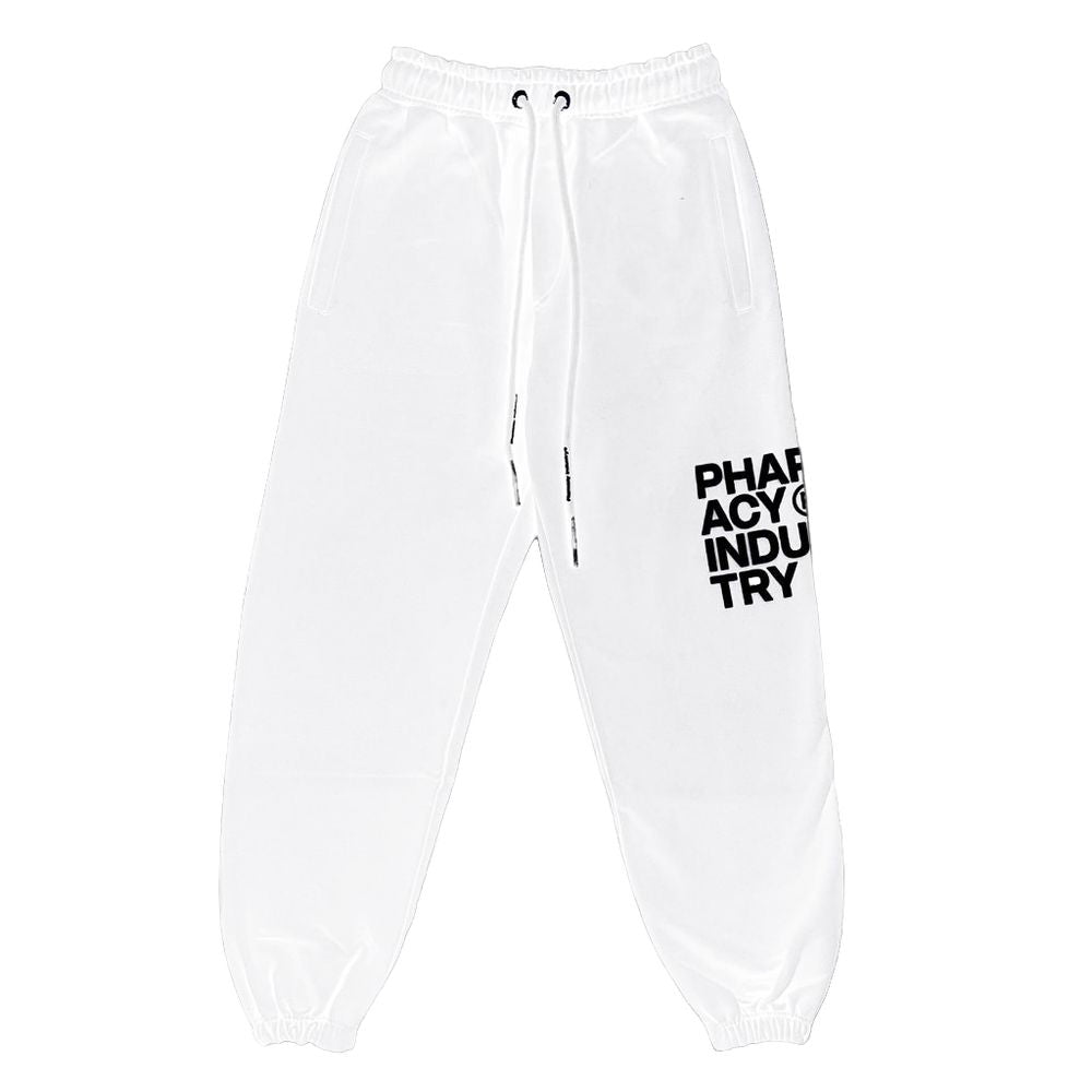 Pantalones deportivos elegantes con estampado de logotipo blanco para la industria farmacéutica