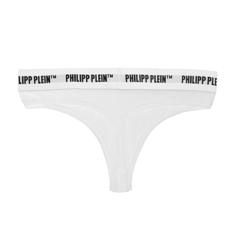 Philipp Plein Elegant White Thong Duo for Women