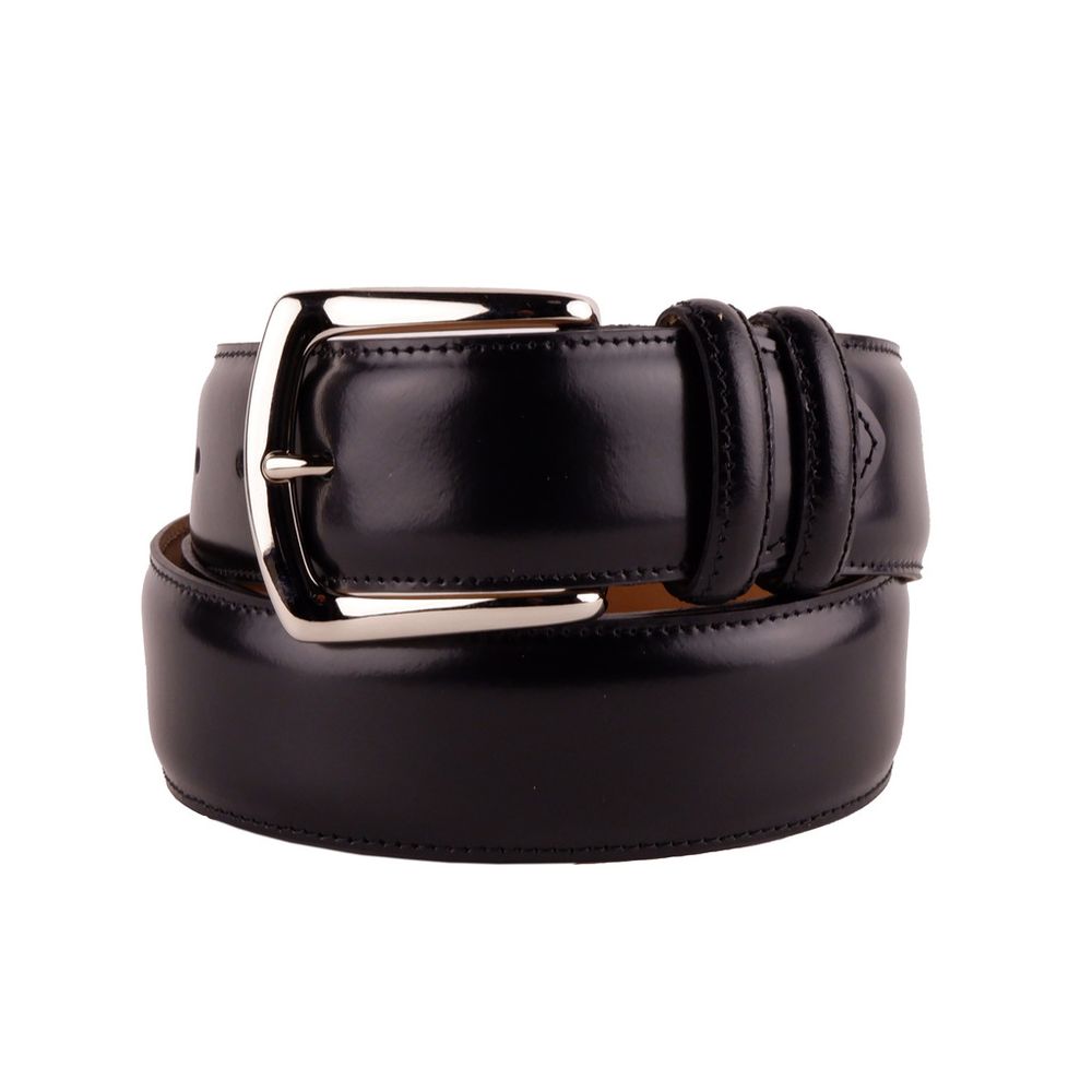 Made in Italy Elegant Italian Leather Belt Ensemble