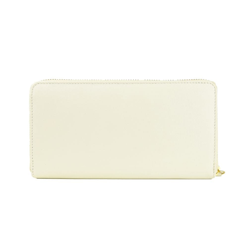 Cartera elegante de piel de becerro blanca de la marca Cavalli Class