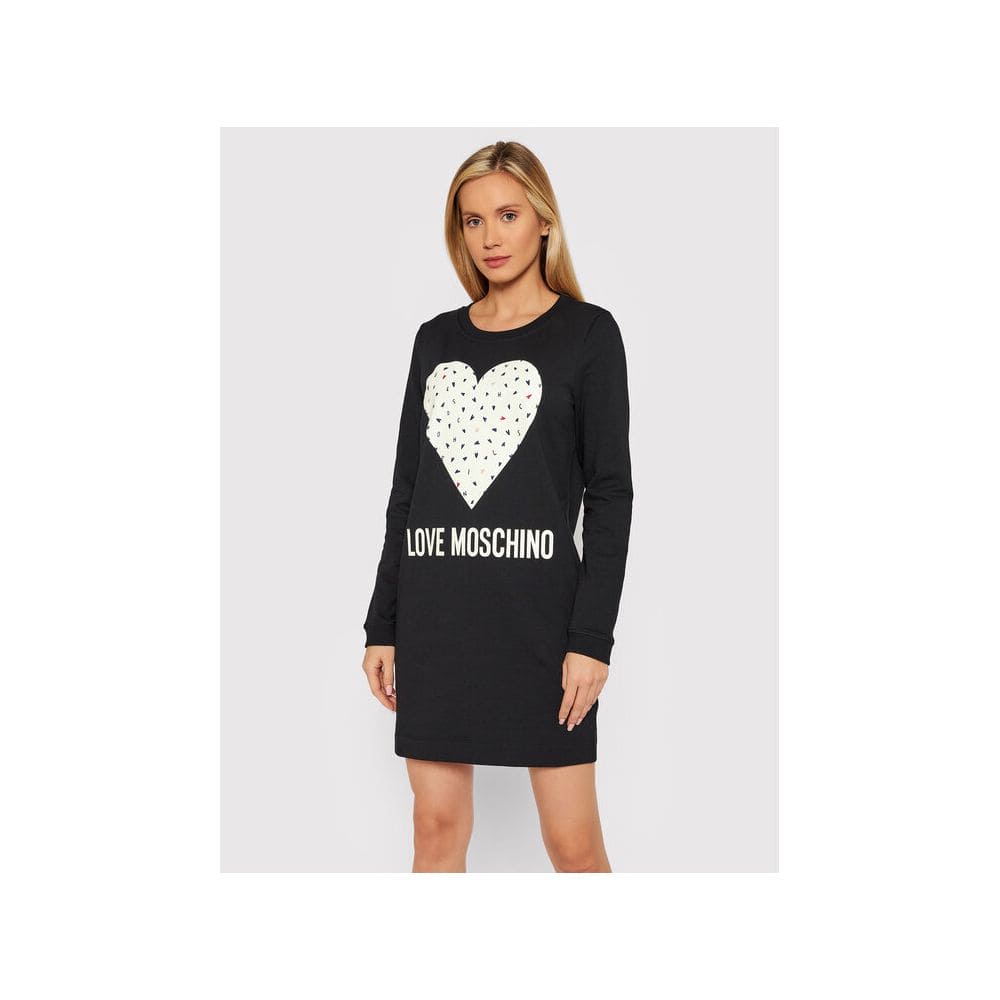 Robe en coton bleu chic Love Moschino