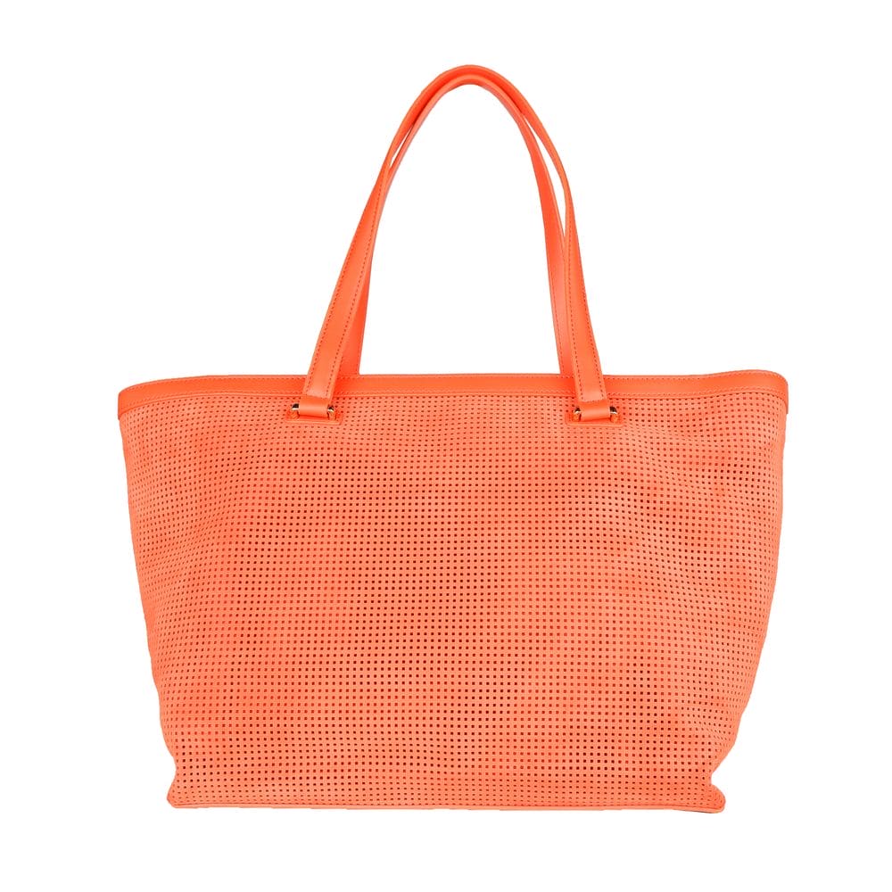 Bolso de mano de piel color naranja oscuro Cavalli Class Chic