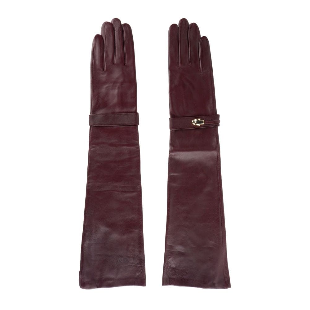 Gants élégants en cuir d'agneau Cavalli Class en rose éclatant