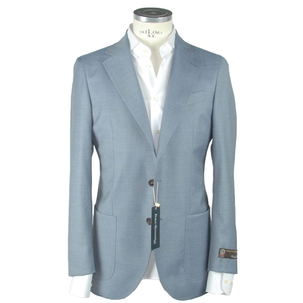 Blazer élégant en laine bleu clair slim Emilio Romanelli