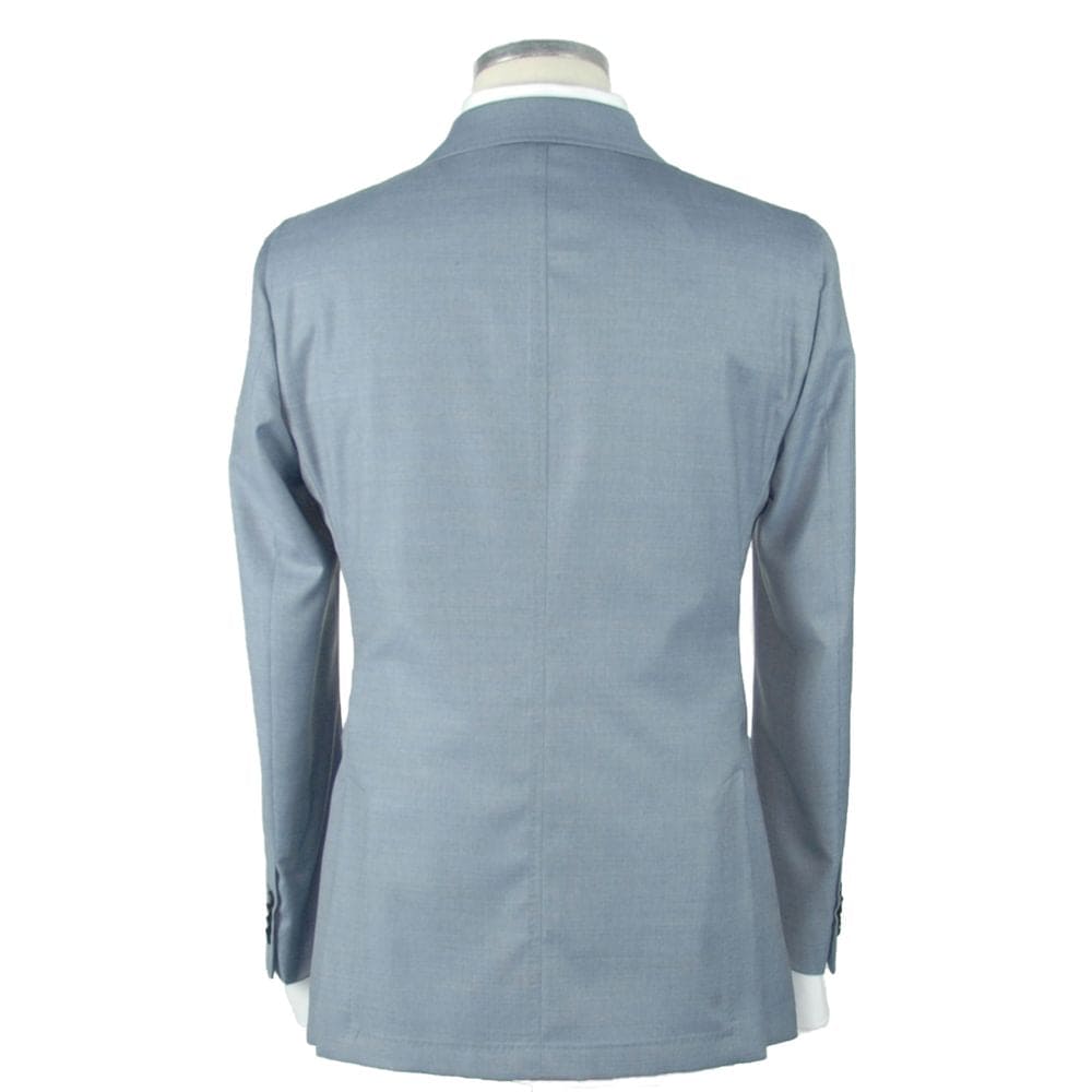 Blazer élégant en laine bleu clair slim Emilio Romanelli