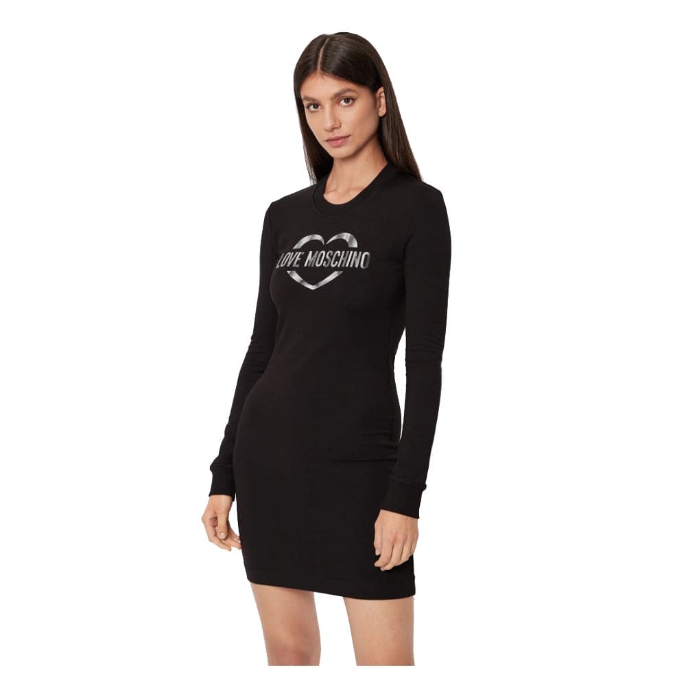 Robe chic en coton mélangé avec logo Love Moschino