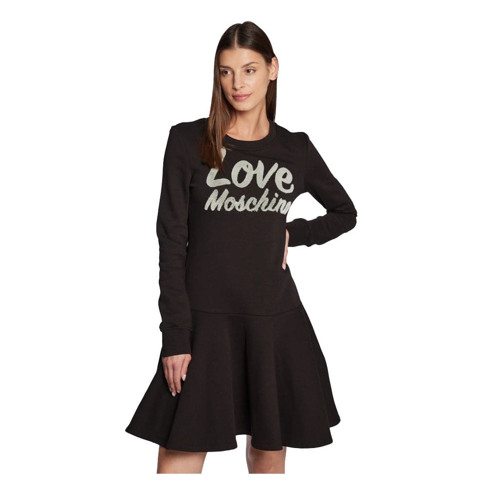 Robe en coton mélangé avec logo en relief Love Moschino Chic