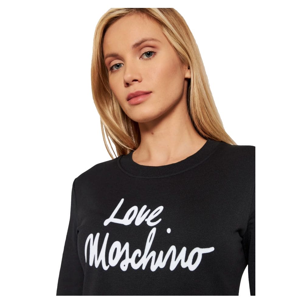 Robe en coton mélangé avec logo en relief Love Moschino Chic