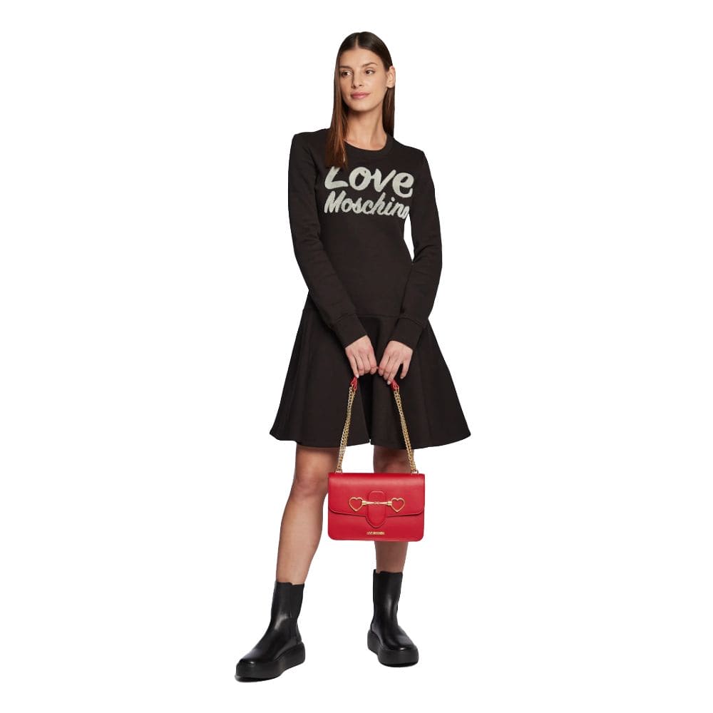 Robe en coton mélangé avec logo en relief Love Moschino Chic