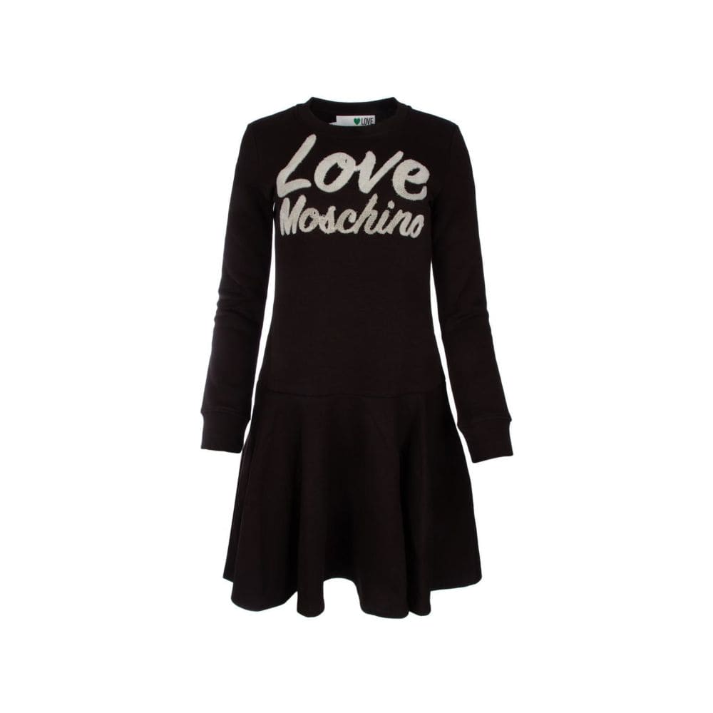 Robe en coton mélangé avec logo en relief Love Moschino Chic