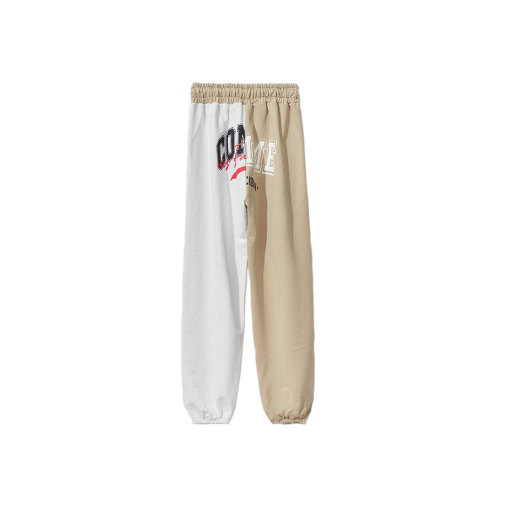 Pantalon de survêtement beige bicolore à cordon de serrage Comme Des Fuckdown Chic