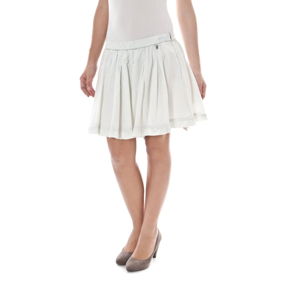 Jupe en coton blanc John Galliano