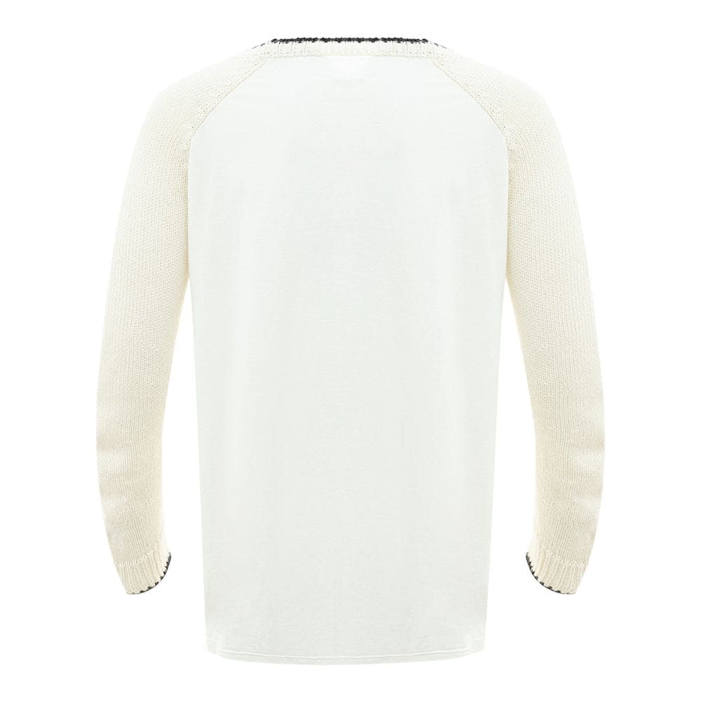 Suéter elegante de algodón blanco MM6 Maison Margiela para hombre