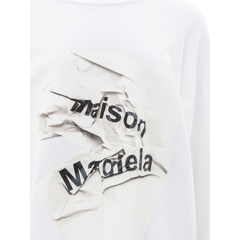 Suéter de punto de algodón elegante de Maison Margiela en blanco prístino