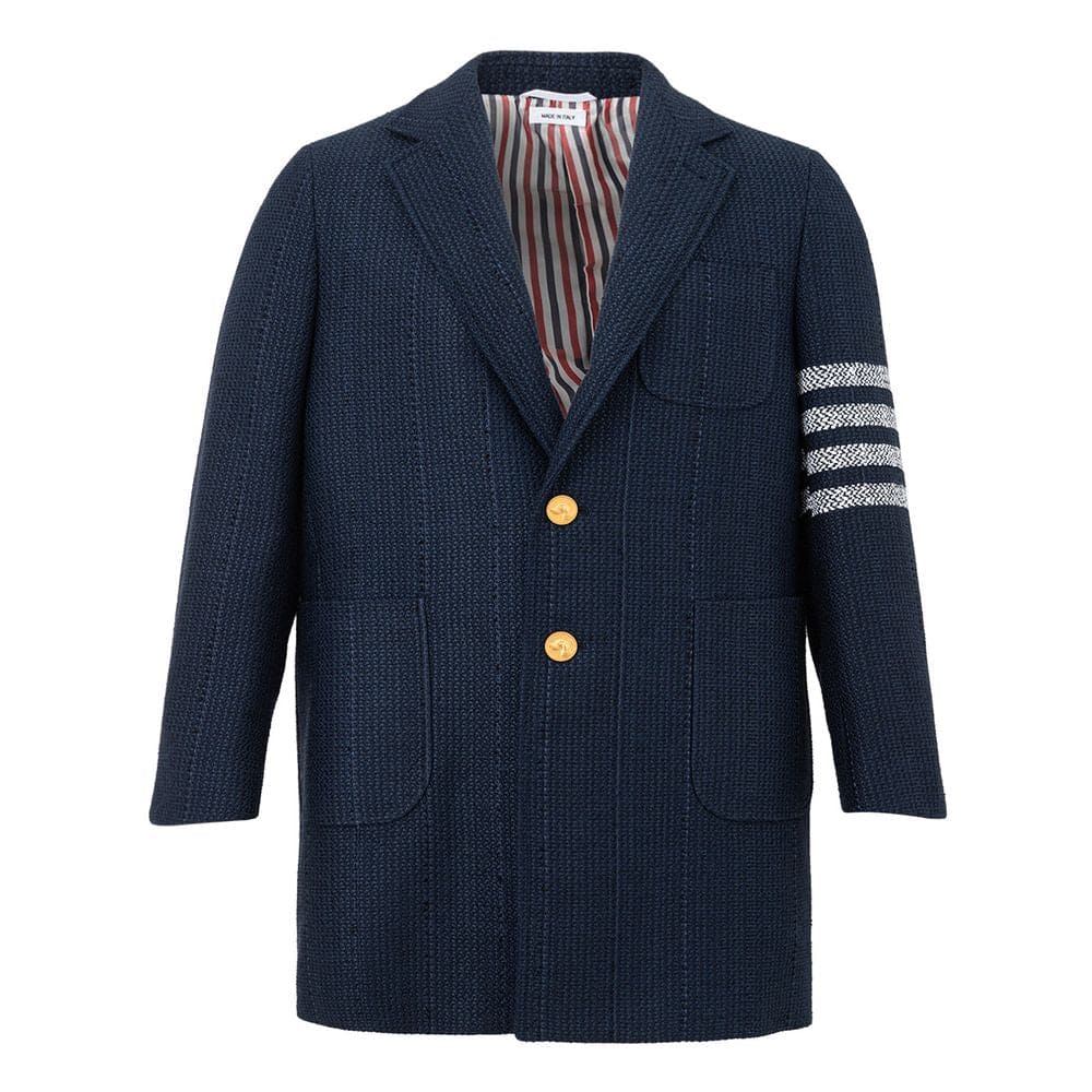 Chaqueta elegante de acrílico azul de Thom Browne para hombre