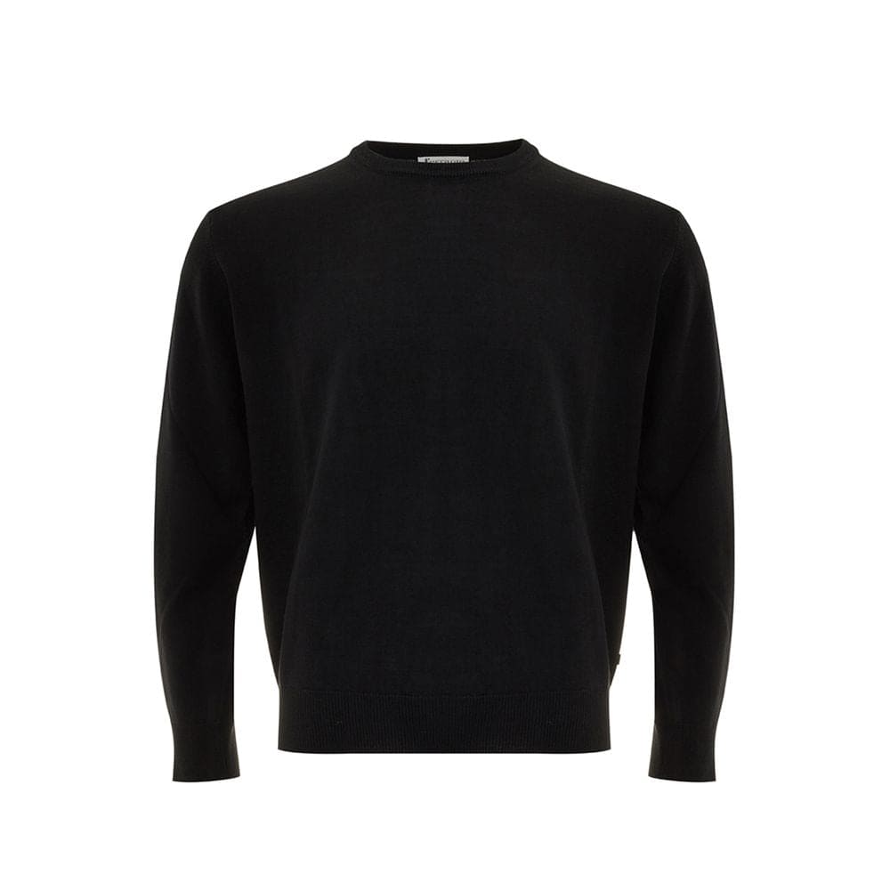 Pull en laine noire élégant FERRANTE pour homme