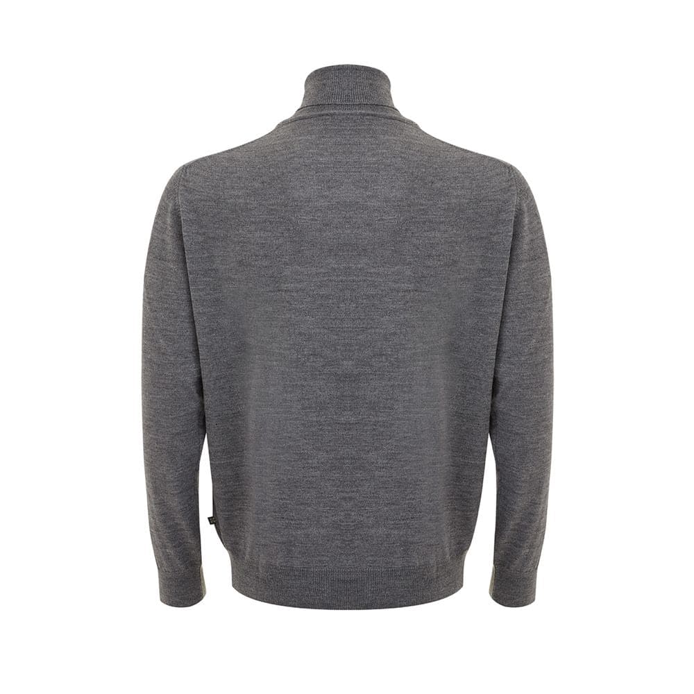 Pull élégant en laine grise FERRANTE pour homme