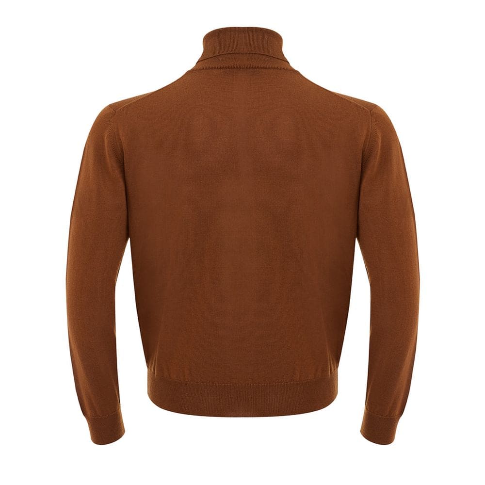 Pull élégant en laine marron FERRANTE pour homme