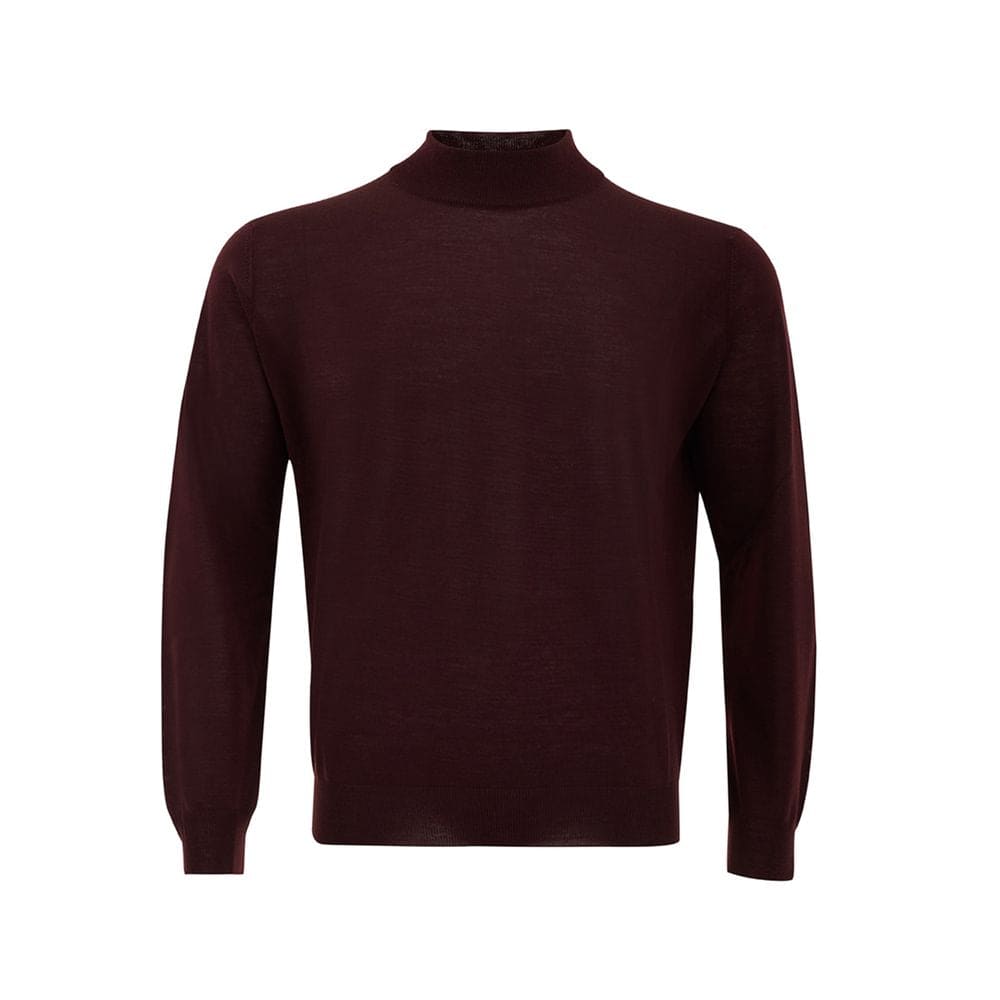 Pull de luxe en laine rouge élégant FERRANTE pour homme