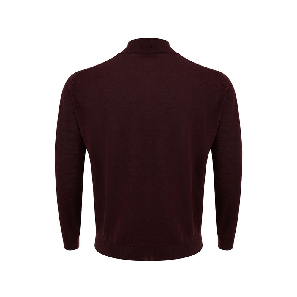 Pull de luxe en laine rouge élégant FERRANTE pour homme