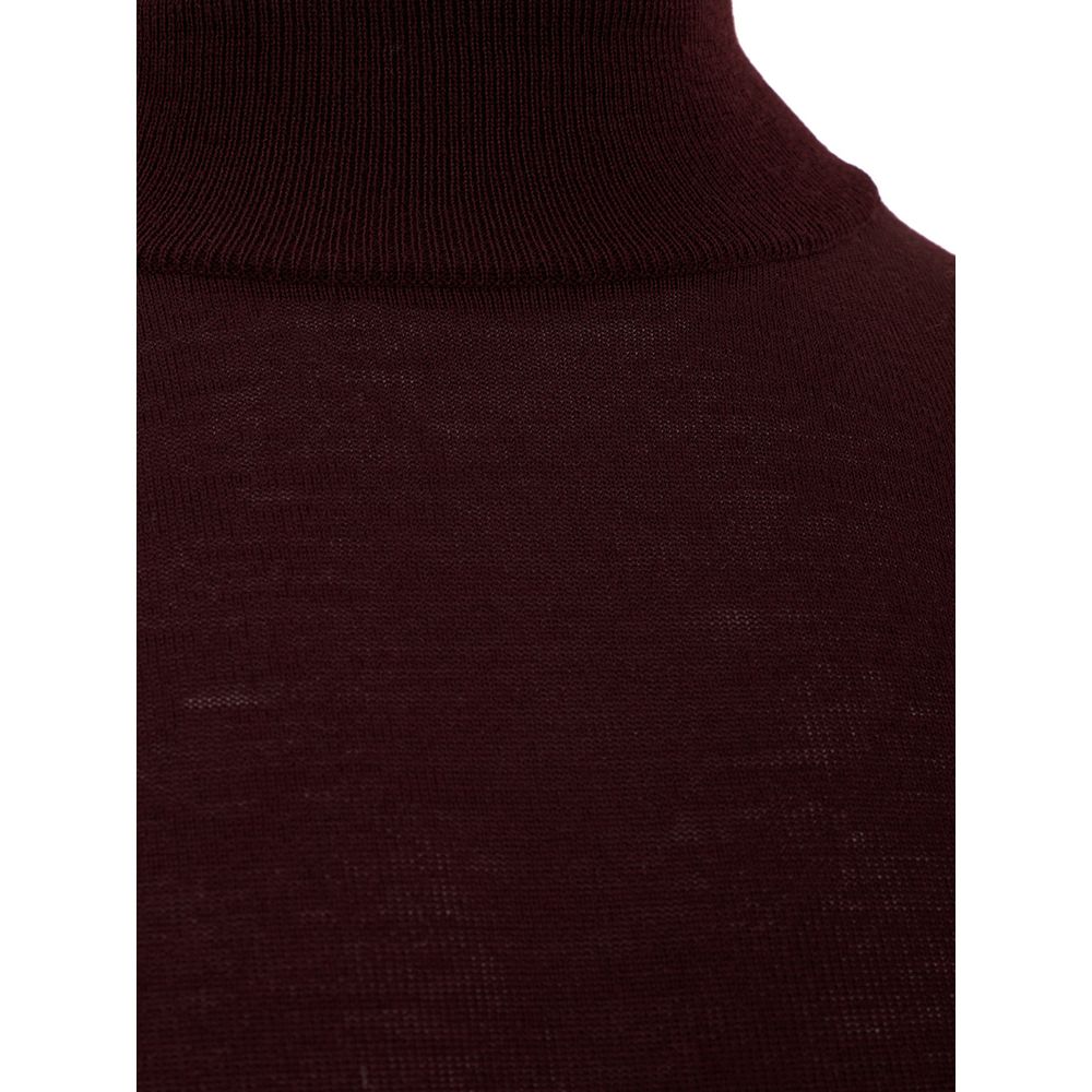 Pull de luxe en laine rouge élégant FERRANTE pour homme