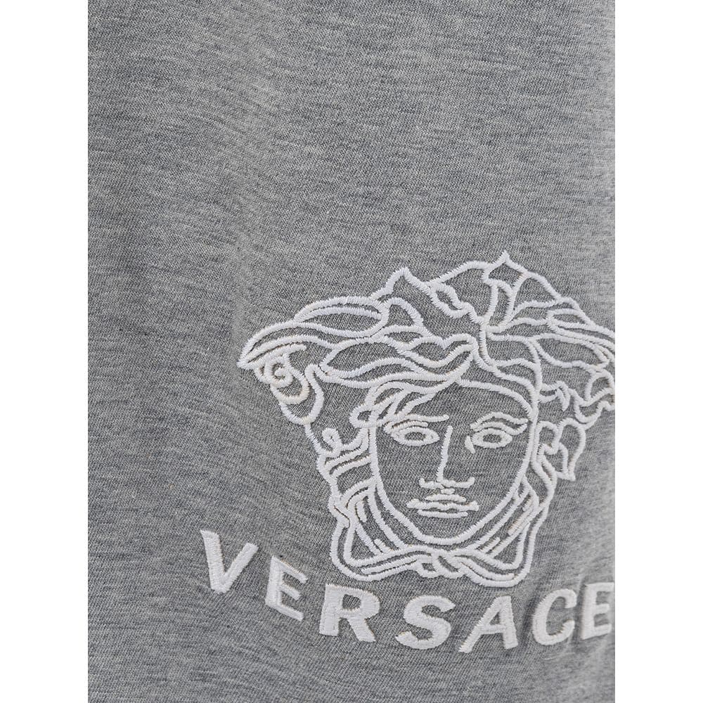 Camiseta elegante de algodón gris de Versace