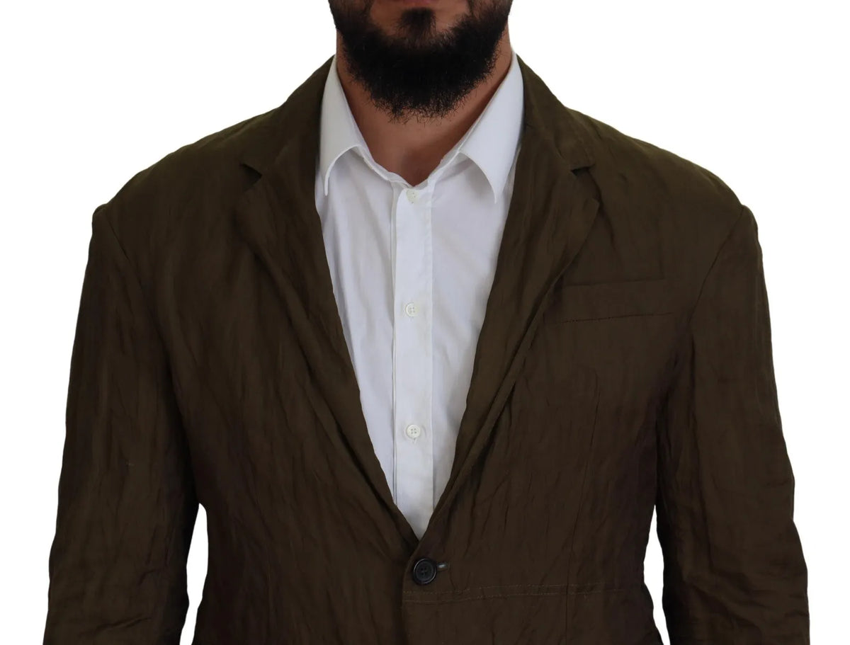 Chaqueta tipo blazer con botonadura sencilla verde para hombre de Dsquared²