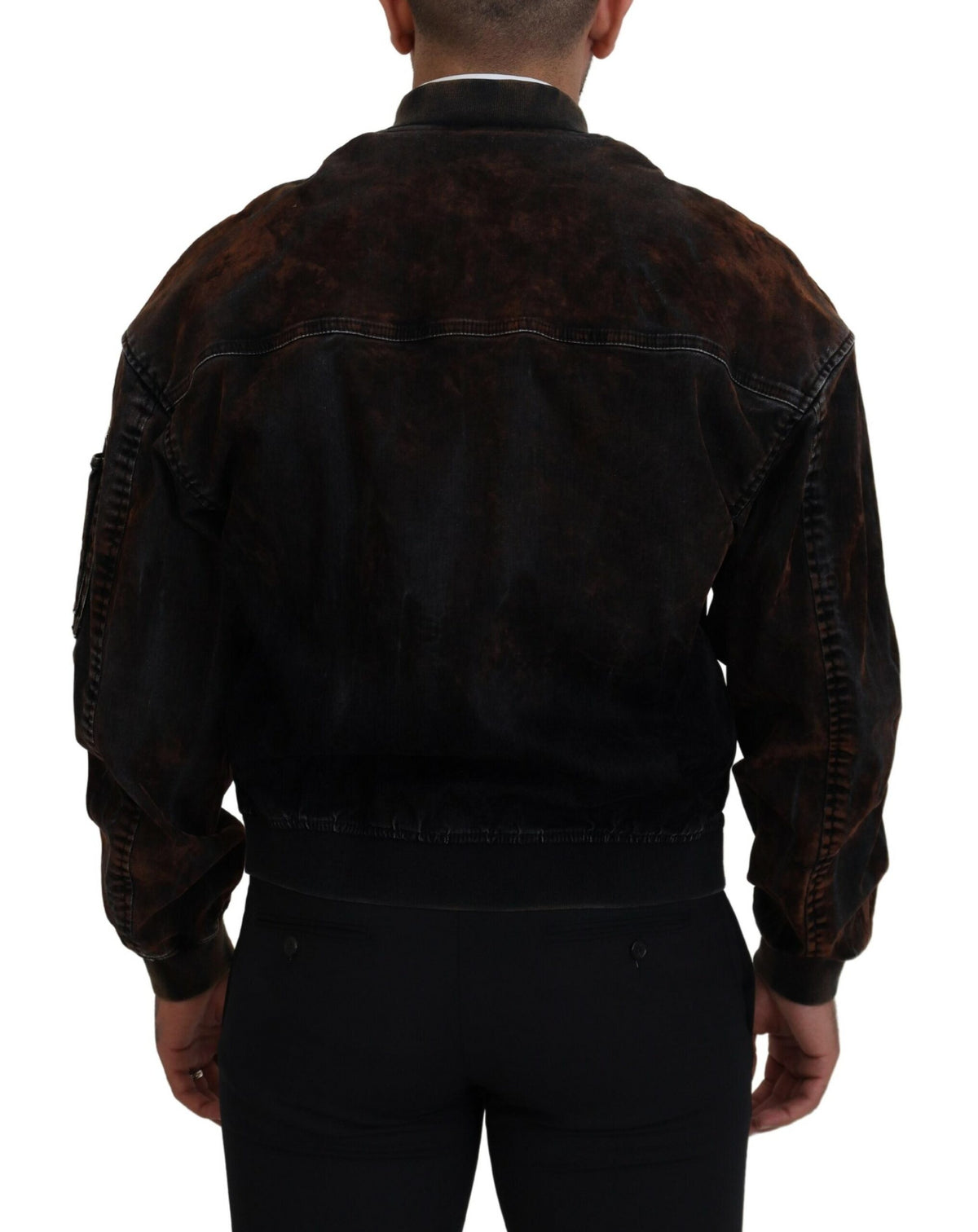 Veste bomber en coton marron Dsquared² avec poches zippées et manches