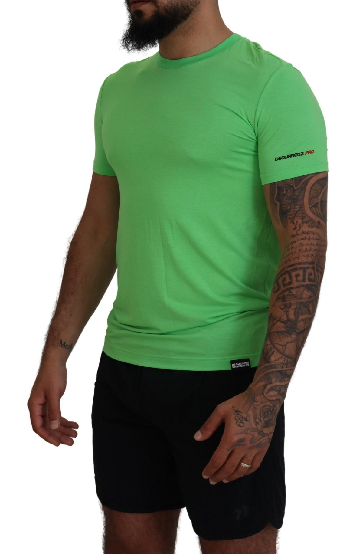 T-shirt ras du cou à manches courtes en modal vert Dsquared²