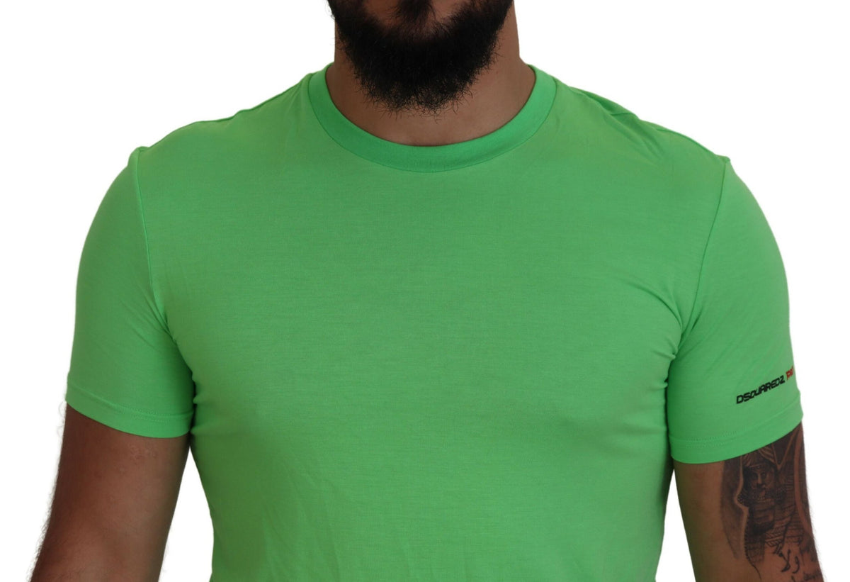 T-shirt ras du cou à manches courtes en modal vert Dsquared²