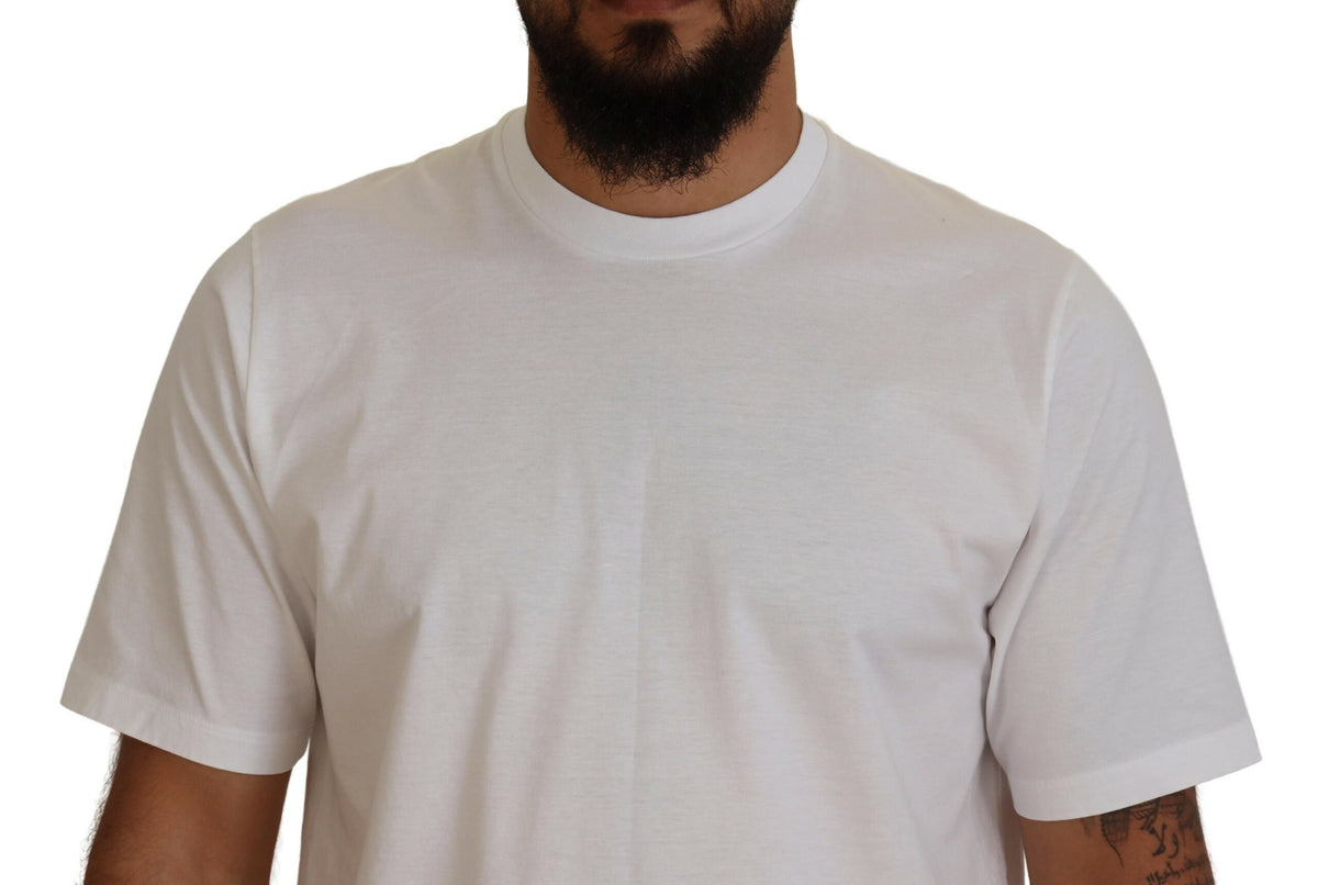 Camiseta de manga corta con cuello redondo de algodón blanco de Dsquared²