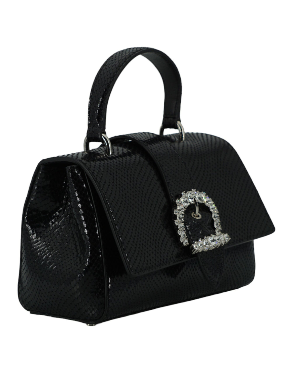 Sac à bandoulière en cuir noir Jimmy Choo