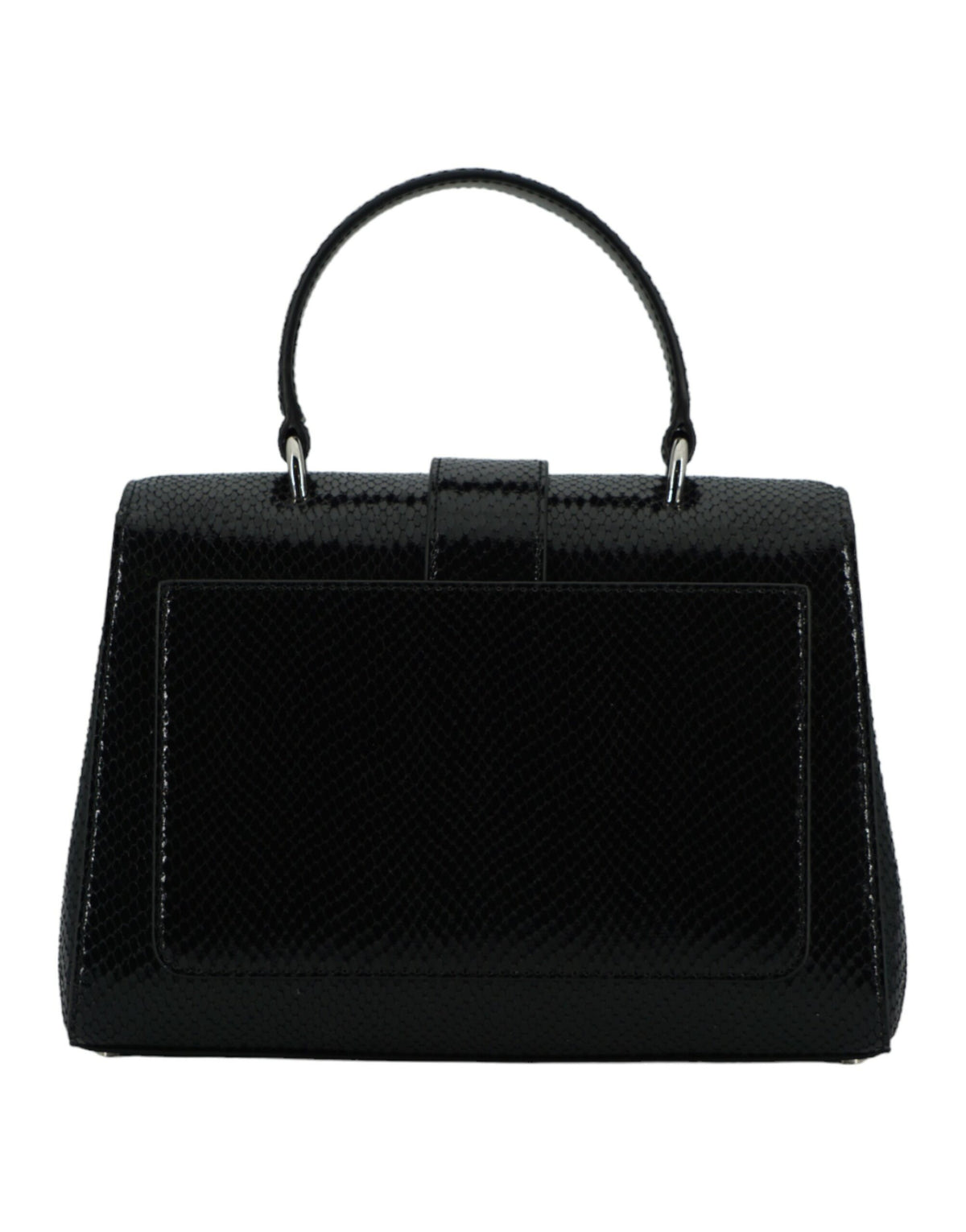 Bolso de hombro con asa superior de piel negra de Jimmy Choo