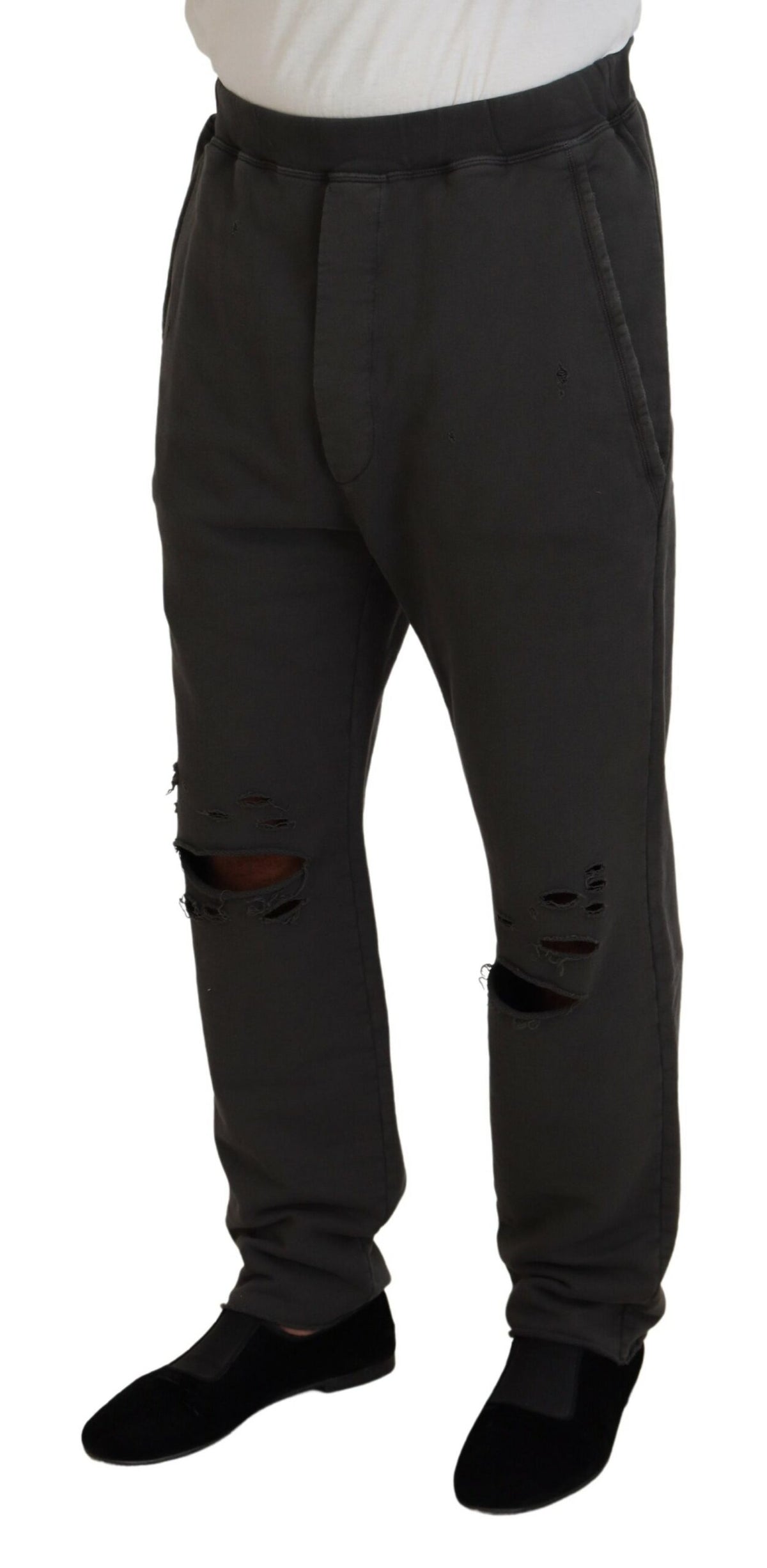 Pantalones casuales de algodón gris oscuro para hombre de Dsquared²