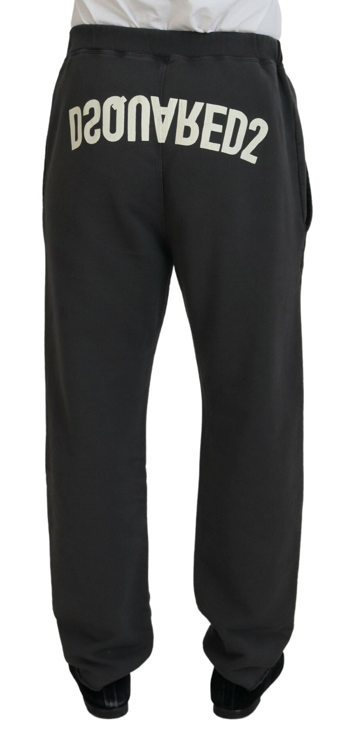 Pantalones casuales de algodón gris oscuro para hombre de Dsquared²