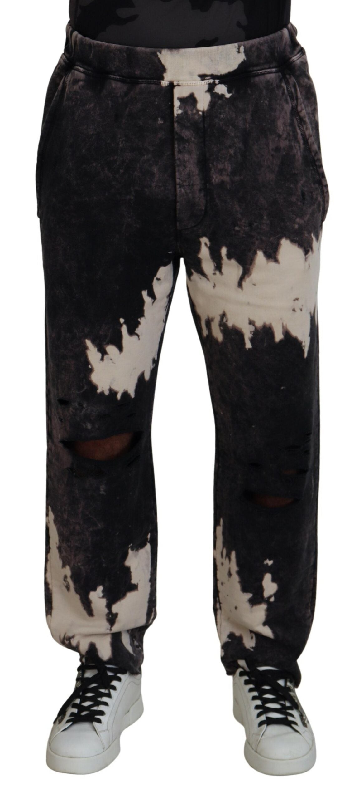 Pantalones de hombre con efecto tie dye lavado en gris de Dsquared²