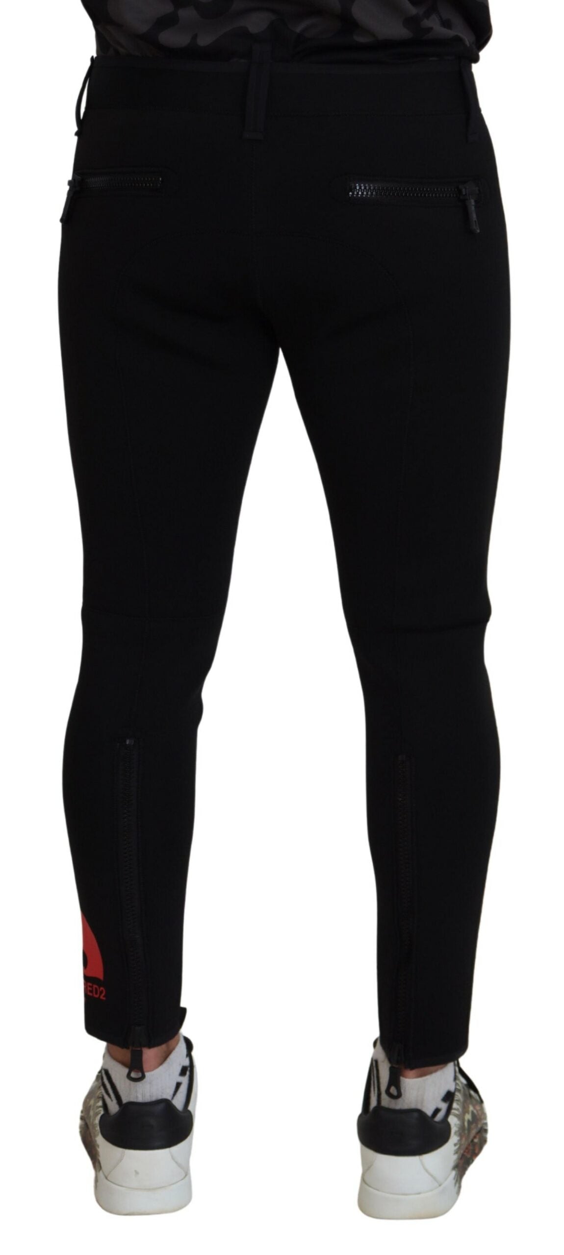 Pantalon slim en polyamide avec imprimé logo Dsquared² au dos