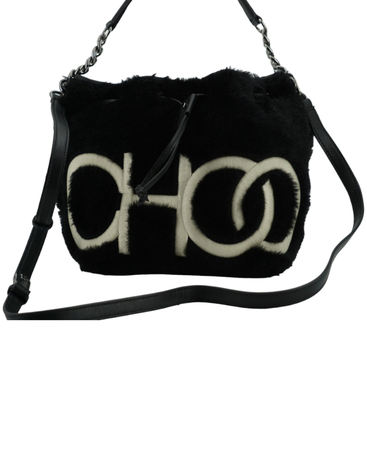 Bolso de mano y bandolera de piel negra de Jimmy Choo