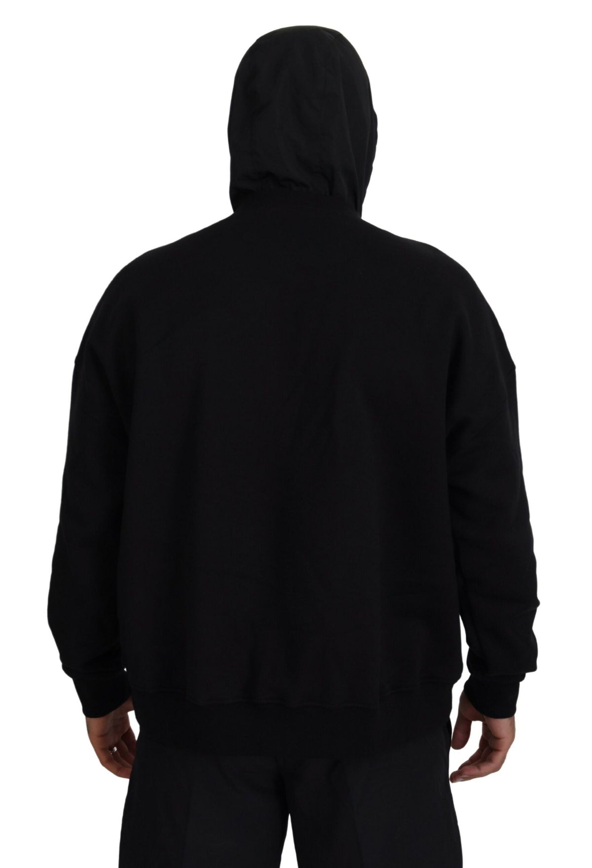 Pull à capuche imprimé en coton noir Dsquared²