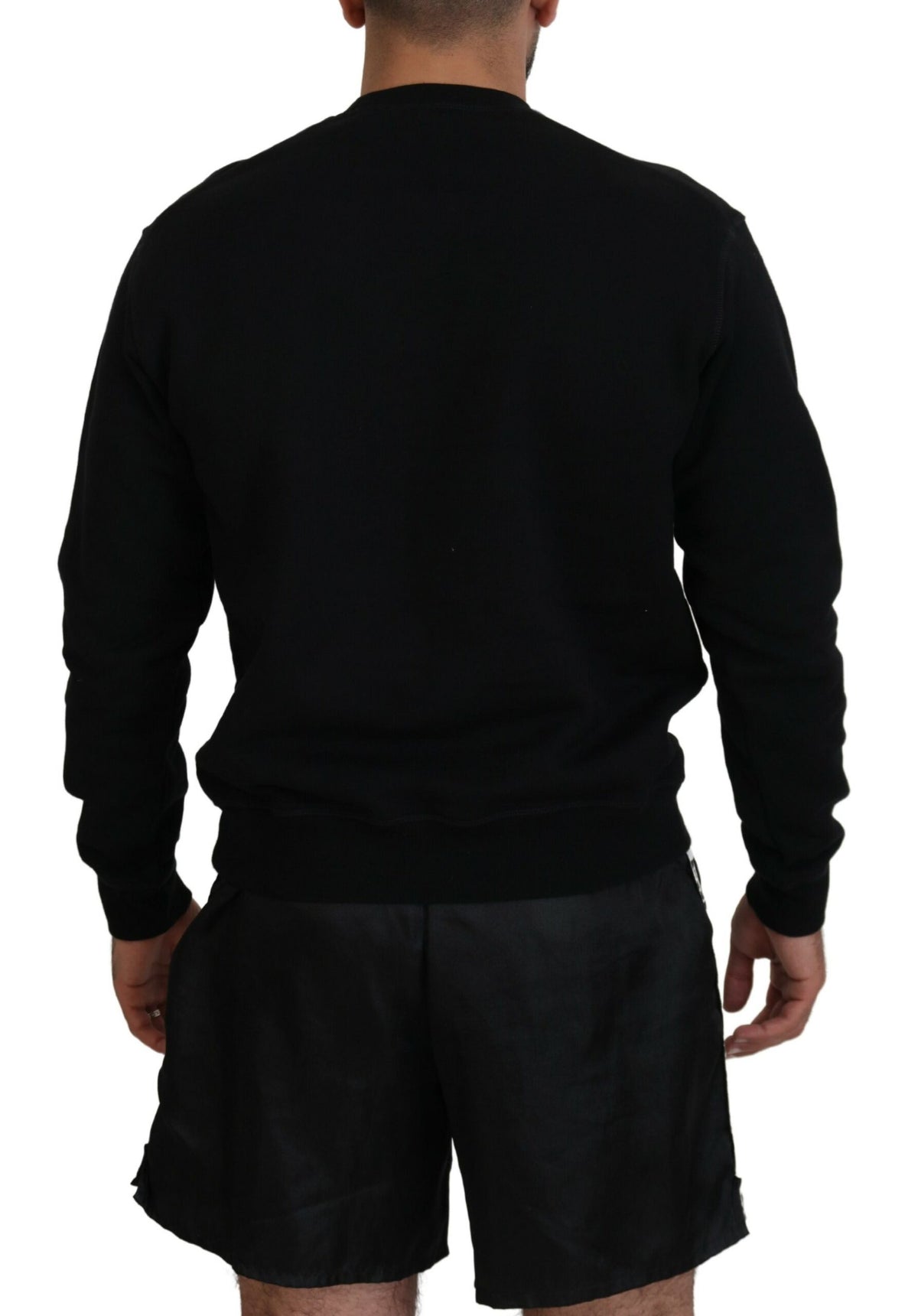 Pull à manches longues imprimé logo noir Dsquared² pour homme