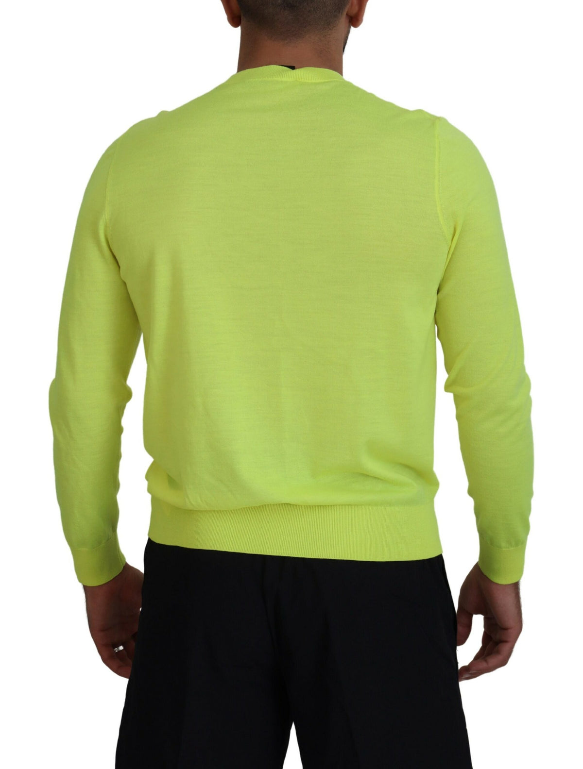 Pull à manches longues jaune vert Dsquared² pour homme