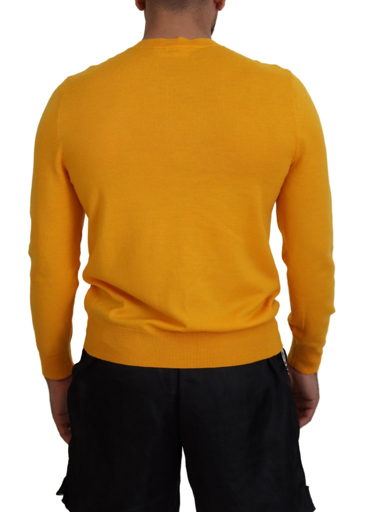 Pull à manches longues en laine orange Dsquared² pour homme