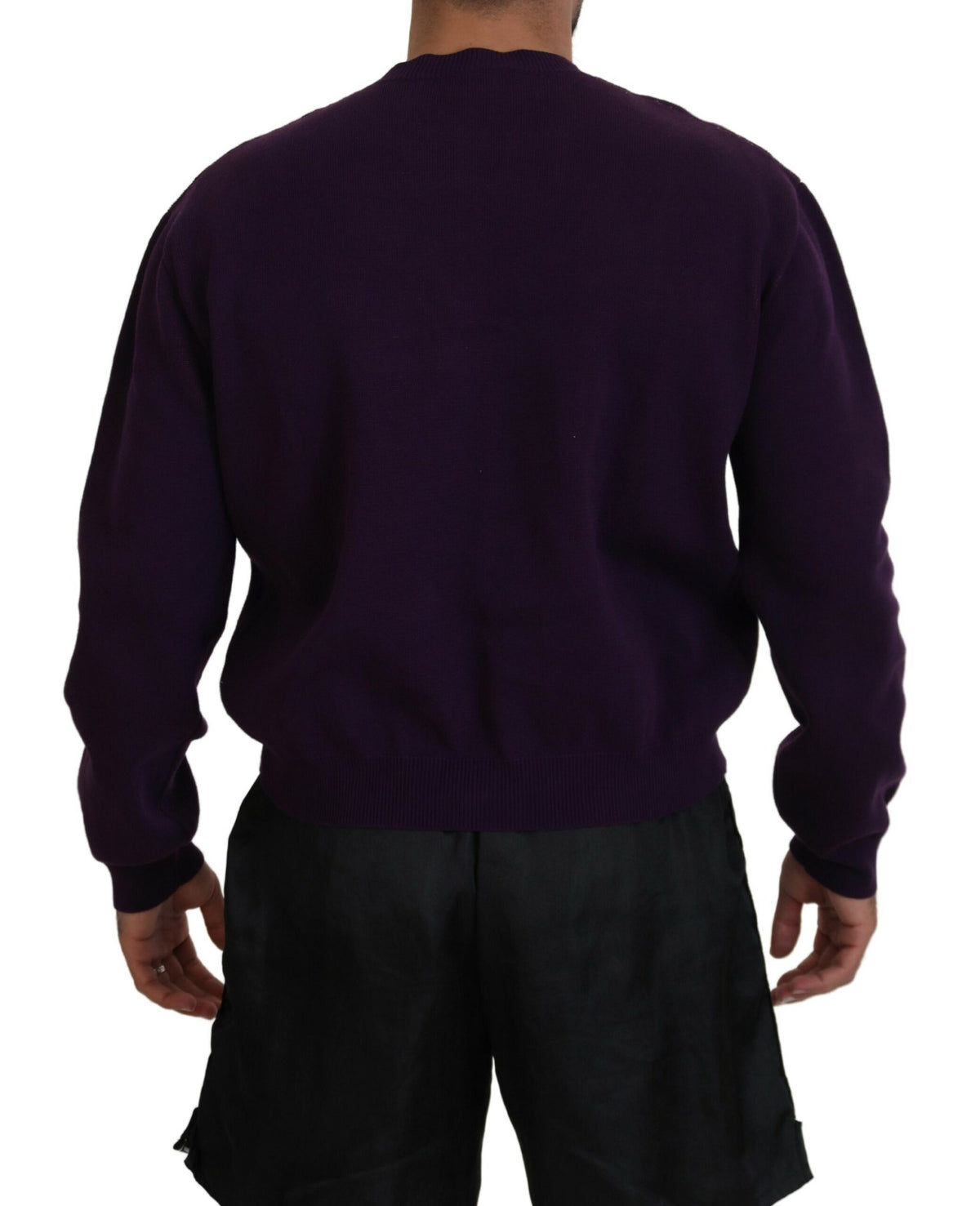 Pull-over en coton imprimé violet Dsquared² pour homme