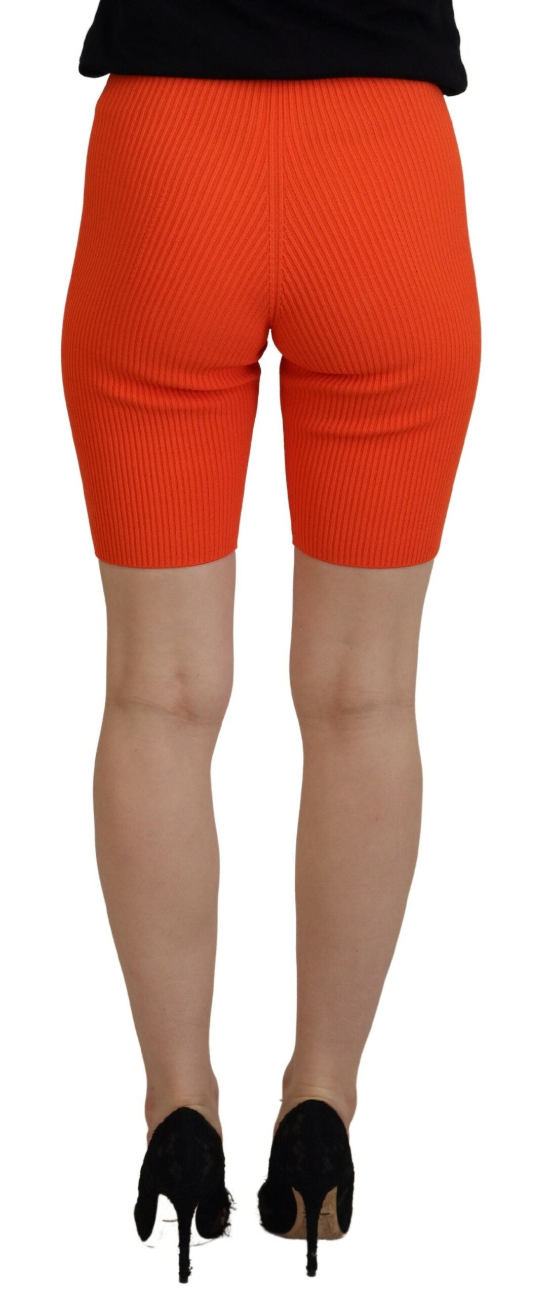 Bermudas ajustadas de cintura media en viscosa naranja de Dsquared²