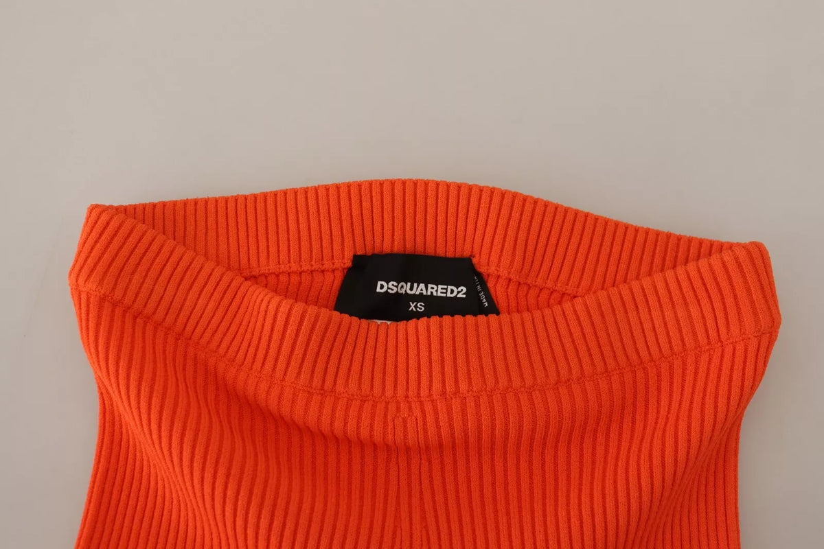 Bermuda slim taille moyenne en viscose orange Dsquared²