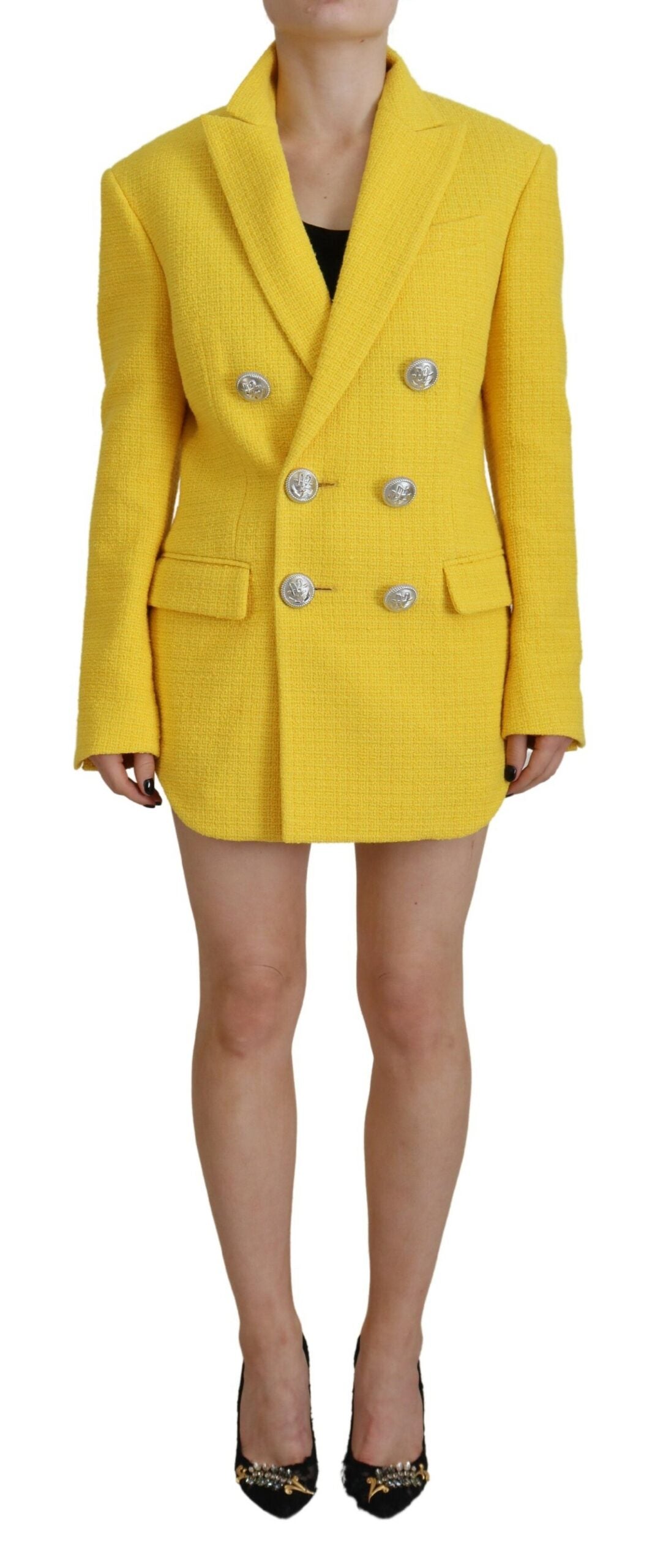 Ensemble blazer et short croisés jaunes Dsquared²